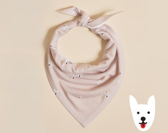 Korean Jindo / Samoyed Dog Bandana, Matching Fanny Pack, slides on over the collar, cute dog pattern bandana, dog scarf, pattern bandana