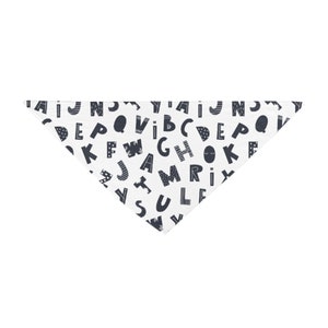 Alphabet Dog Bandana, Matching Fanny Pack also available, slides on over the collar, cute pattern bandana, dog scarf, bandana, neckerchief image 4