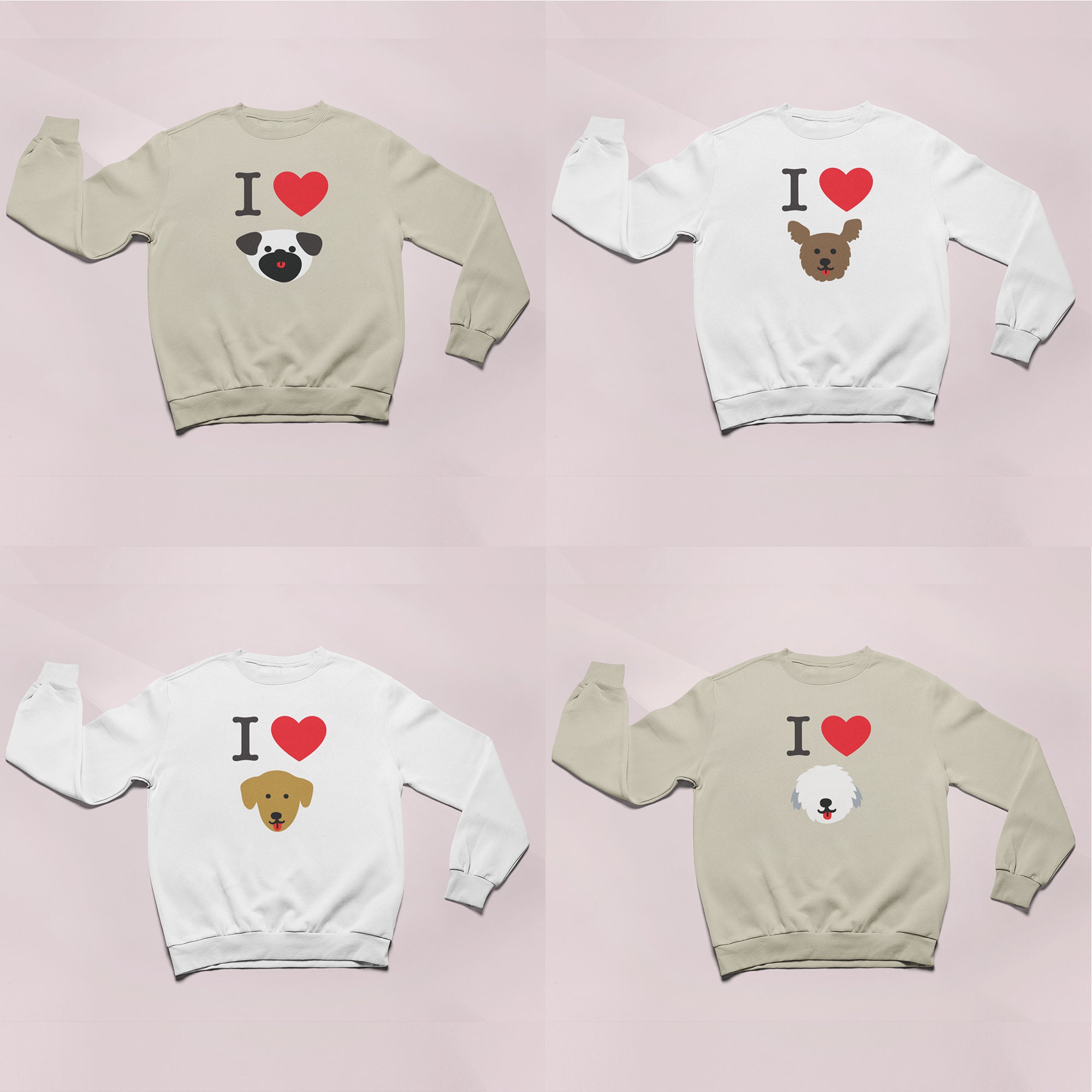 I Love My Dog Crewneck Sweatshirt I Love Dogs Sweatshirt Dog Etsy