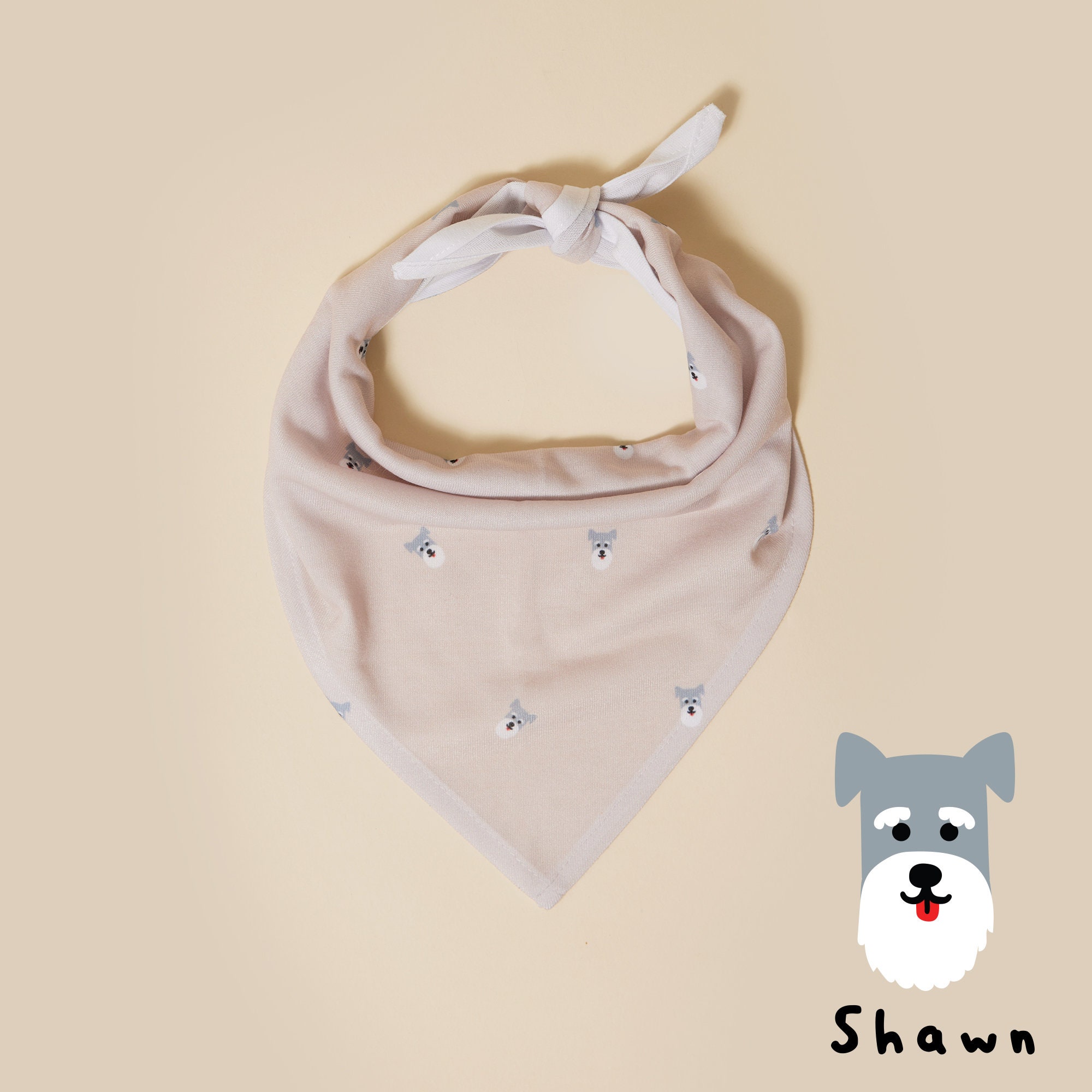 Schnauzer Dog Bandana, Glisser sur Le Col, Bandana Modèle de Chien Mignon, Chien, Accessoires Pour C