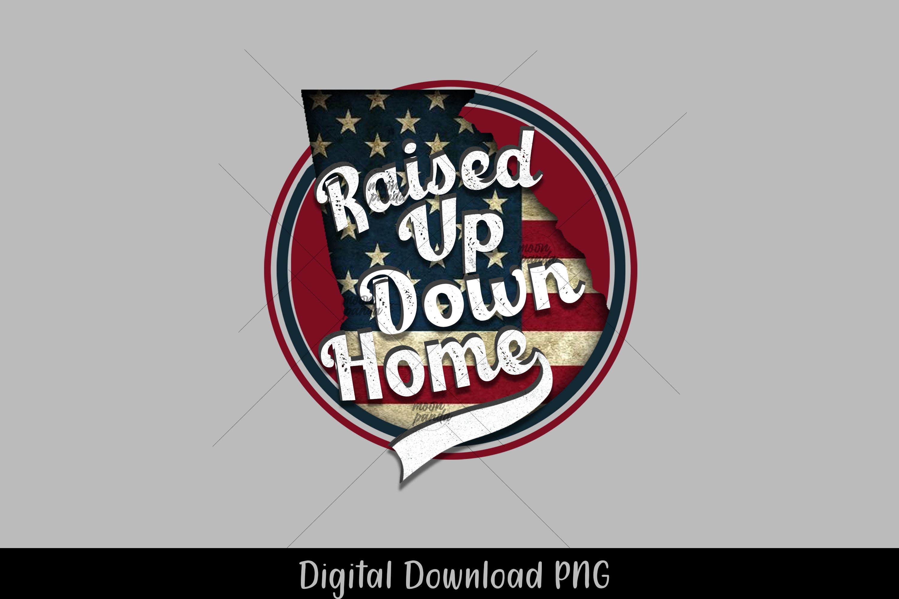 Download Raised Up Down Home V2 Georgia Sublimation Png T Shirt Etsy