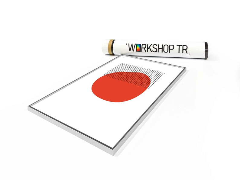 Minimal Wall Decor Wall Art Red Dot Poster Etsy