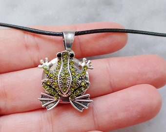 Frog with stones Necklace