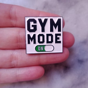 Gym Mode Fitness Emaille Pin