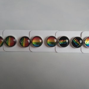 Orecchini in plastica termoretraibile LGBTQ arcobaleno -  Italia