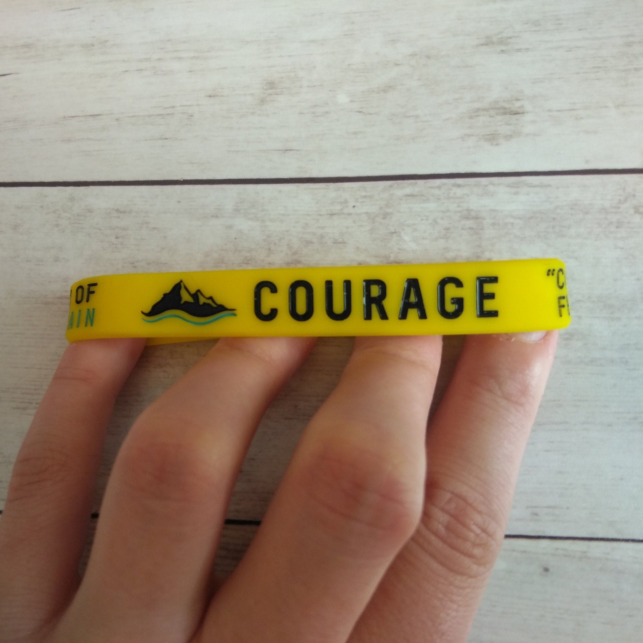 Mark Twain Quote  Yellow Silicone Bracelet