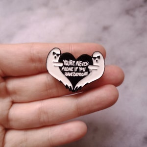 Ghosts Me and My Demons Enamel Pin