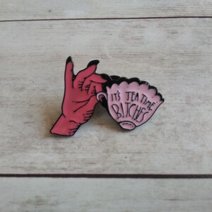 Tea Time Teacup Enamel Pin Badge