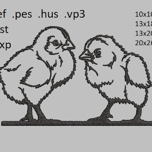 Embroidery file chicks