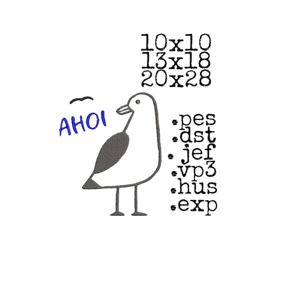 Embroidery file Ahoi