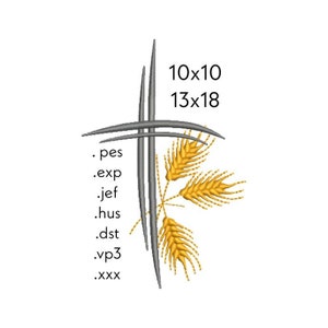 Cross with ear of wheat