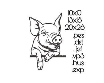 Embroidery file pig