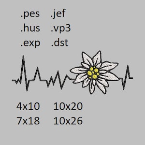 Embroidery file Edelweiss