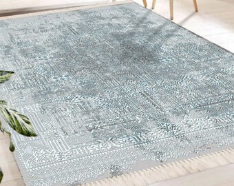 Turquoise Turkish Rug - Etsy
