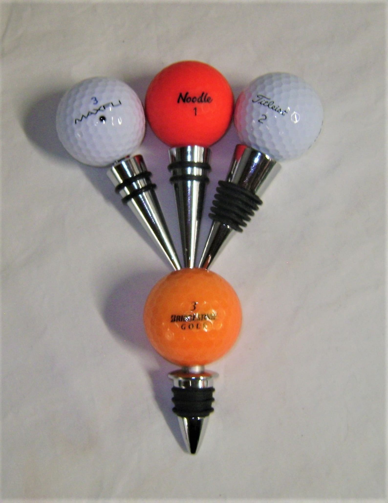 Golf Ball Wine Bottle Stopper Etsy