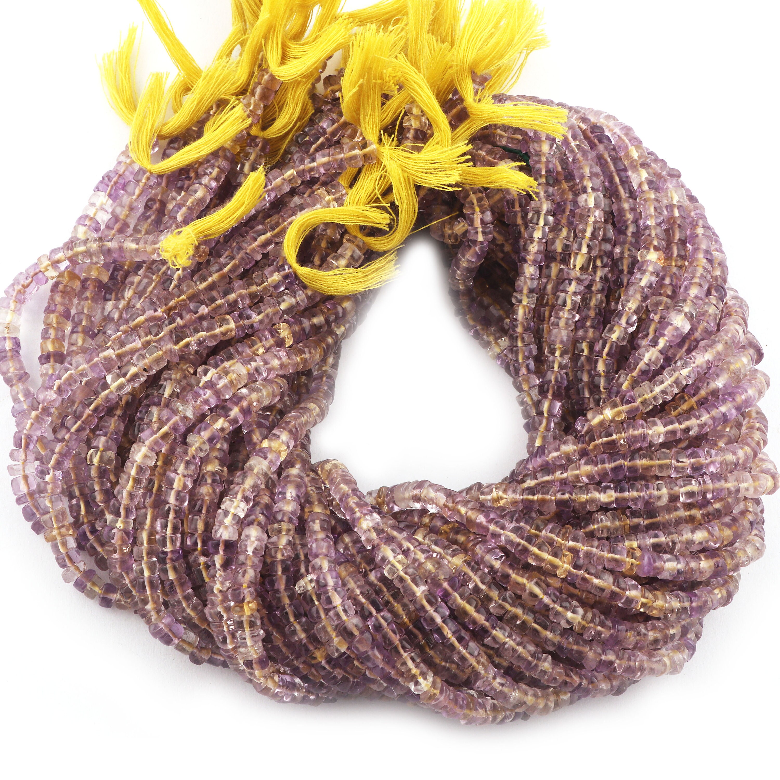 Wholesale Beads Natural Smoky Quartz Smooth 6-7 mm Heishi Tyre Freeform Loose Beads Strand 13 Inches For Jewelry Making Handmade Beads