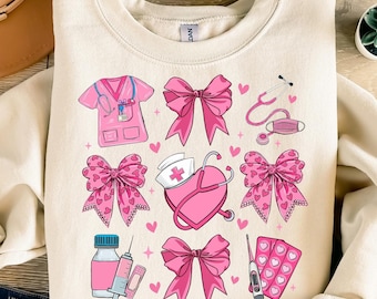 Pink Valentine Nurse Png, Valentine Nurse Coquette Png, Cupids Favorite Nurse Png, Nurse Valentines Shirt Design, Valentines Day PNG