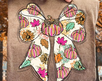 Floral Fall Pumpkin Coquette Png, Preppy Pumpkin Bow Png, Glitter Pink Pumpkin Png, Girly Leopard Pumpkin Png, Brushstroke Pumpkin Season