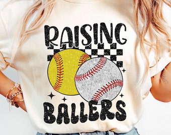 Retro Softball Baseball PNG, Glitter Baseball PNG, Sublimation Design, Digital Download Png, Sports PNG, Raising Ballers Png, Baseball Mom