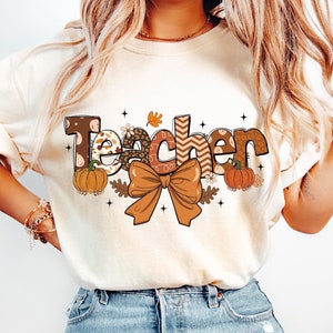 Teacher Fall Coquette Png, Teacher Autumn Doodle Png, Teach Love Inspire Png, Fall Teacher Gift, Back To School, Teacher Appreciation Gift