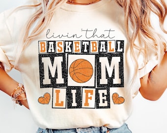 Retro Basketball Mom PNG, Glitter Basketball PNG, Basketball Mama Sublimation Design, Digital Download, Basketball Shirt Design