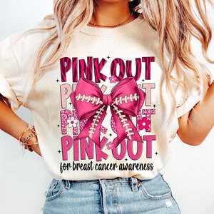 Football Pink Out png, Breast Cancer Football Png, Breast Cancer Awareness PNG, Pink Ribbon, Game Day png, Football Mom Png, Tackle Cancer