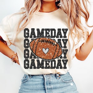 Game Day Football PNG, Glitter Football PNG, Football Mama,Sublimation Digital Download Png, Football Mom Png, Sports Png, Football Season