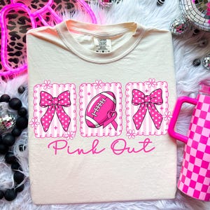 Football Pink Out Breast Cancer png, Preppy Football Game Day Png, Breast Cancer Awareness Png, Tackle Cancer Png, We Wear Pink Png