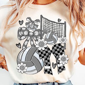 Volleyball Coquette Png, Game Day Volleyball PNG, Floral Volleyball Bow Png, Volleyball Mama Png, Volleyball Mom Png, Checkered Volleyball