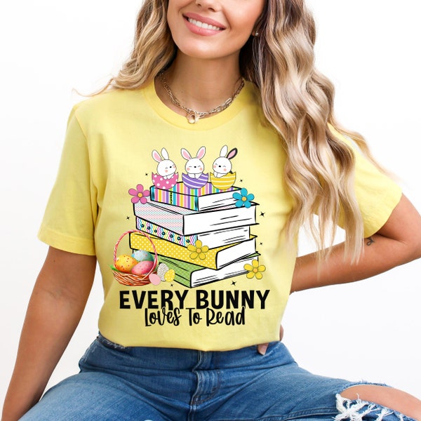 Every Bunny Loves To Read Easter Png Sublimation Design, Digital Download, Easter Bunny png, Teacher png