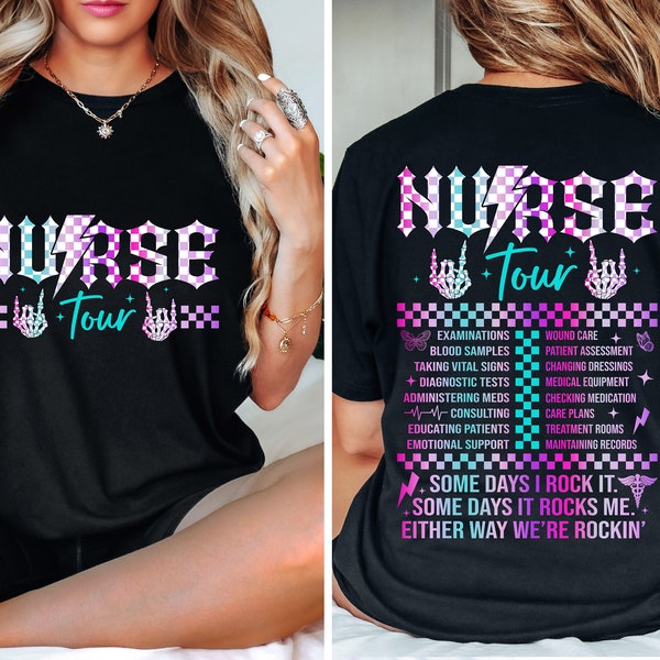 Retro Nurse Tour png, Trendy Nurse Life Png, Some Days I Rock it png, Cool Nurse Gift, Funny Nurse Shirt, Nurse stuff png, Nurse doodles png