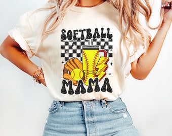 Retro Softball Mama PNG, Glitter Softball PNG, Sublimation Design, Digital Download Png, Sports PNG, Softball Mom Png