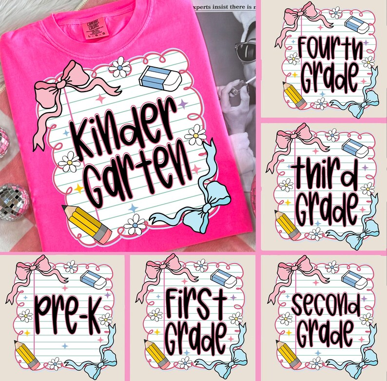Back to School Bundle PNG, Preppy Teacher First Day of School Shirt ...