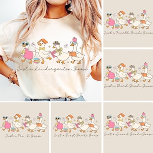 Zurück zu Schulgans PNG-Bundle, Kokette Lehrer Erster Schultag Shirt Design, Adrette Blumensublimation, Pre-k 1st / 2nd / 3rd / 4th Class