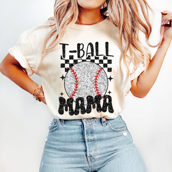 Retro T Ball Mama PNG, Glitter Baseball PNG, Sublimation Design, Digital Download Png, Sports PNG, Tee Ball Png, Baseball Mom