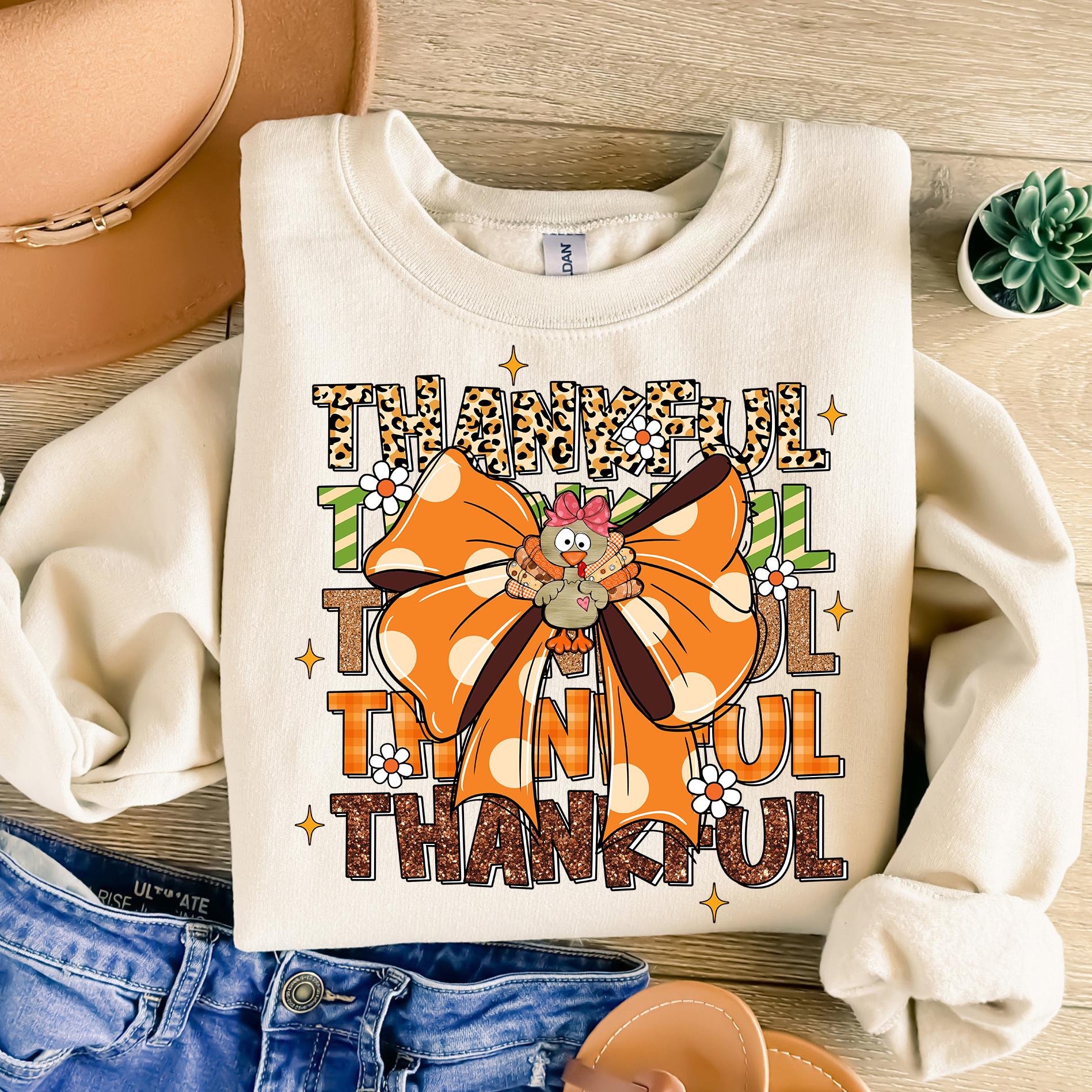 Thankful Png, Thanksgiving Turkey Png, Coquette Thanksgiving Png, Gobble Png, Fall Turkey Png, Pumpkin Spice Png, Coquette Bow PNG