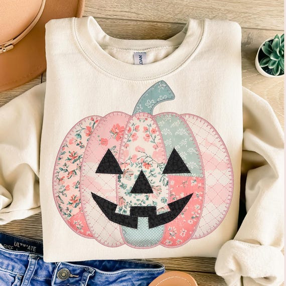 Preppy Floral Pink Pumpkin png, Pastel Halloween png, Ditsy Floral Fall png, Girly Autumn png, Coquette Spooky Season png, Pumpkin Lace png