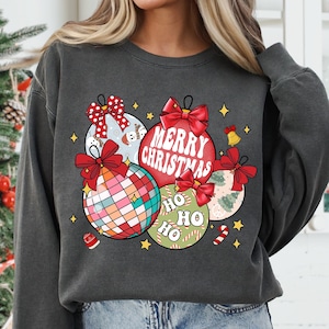 Retro Christmas Ornaments Png, Christmas Coquette Bow Png, Merry Christmas Png, Ho Ho Ho Png, Snowman Png, Christmas Tree Png Sublimation