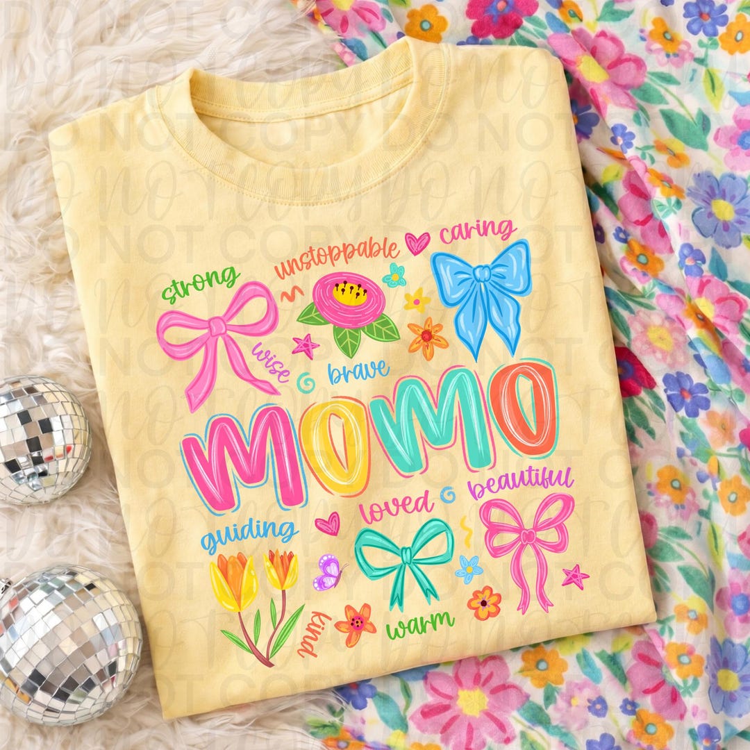 Boho Floral Momo Coquette Png, Mama Nana Mimi Gigi Shirt Design ...