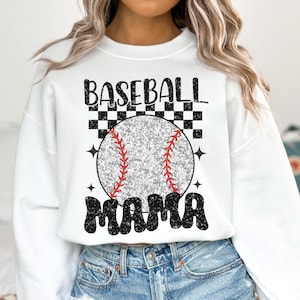 Retro Baseball Mama PNG, Glitter Baseball PNG, Sublimation Design, Digital Download Png, Sports PNG image 5