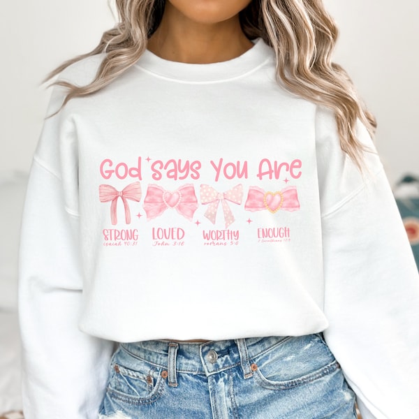 God Says I Am Coquette PNG, Pink Bow PNG, Sublimation Design, Digital Download Png, Soft Girl Era PNG, Aesthetic Png, Jesus Png, God Png,