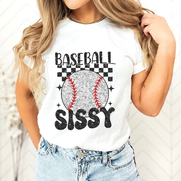 Retro Baseball Sister PNG, Glitter Baseball PNG, Sublimation Design, Digital Download Png, Sports PNG, Baseball Sissy Png