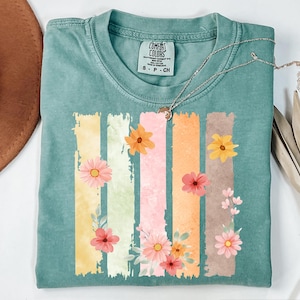 Boho Wildflowers PNG, Floral Brushstroke Png, Spring Floral Png, Retro Summer Png, Mama Flowers Png, Boho Floral Sublimation DTF,  Botanical