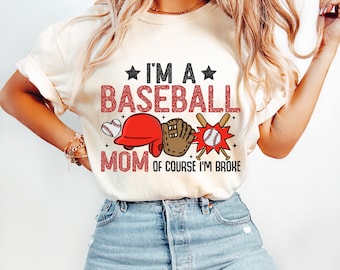Funny Baseball Mom PNG, Baseball Png, Glitter Baseball Shirt Design, Sublimation Design, Digital Download, Retro Baseball Mama Png,