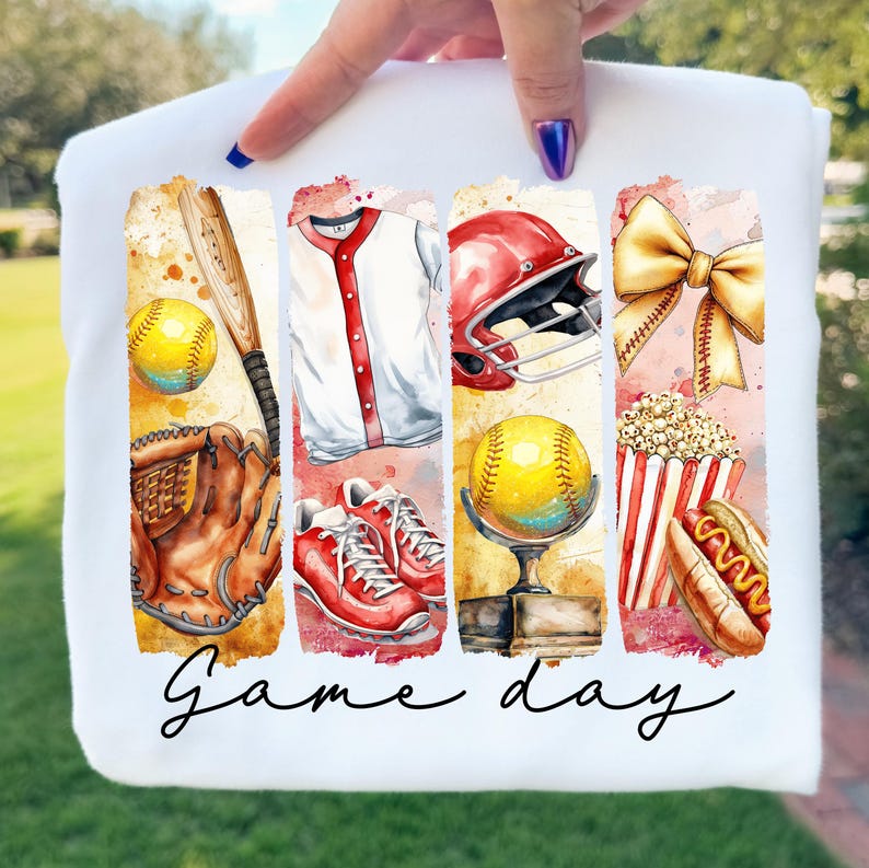 Softball Png, Game Day Softball Coquette PNG, Softball Bow Png, Softball Mama Png, Softball Mom Png, Brushstroke Softball Png, image 1