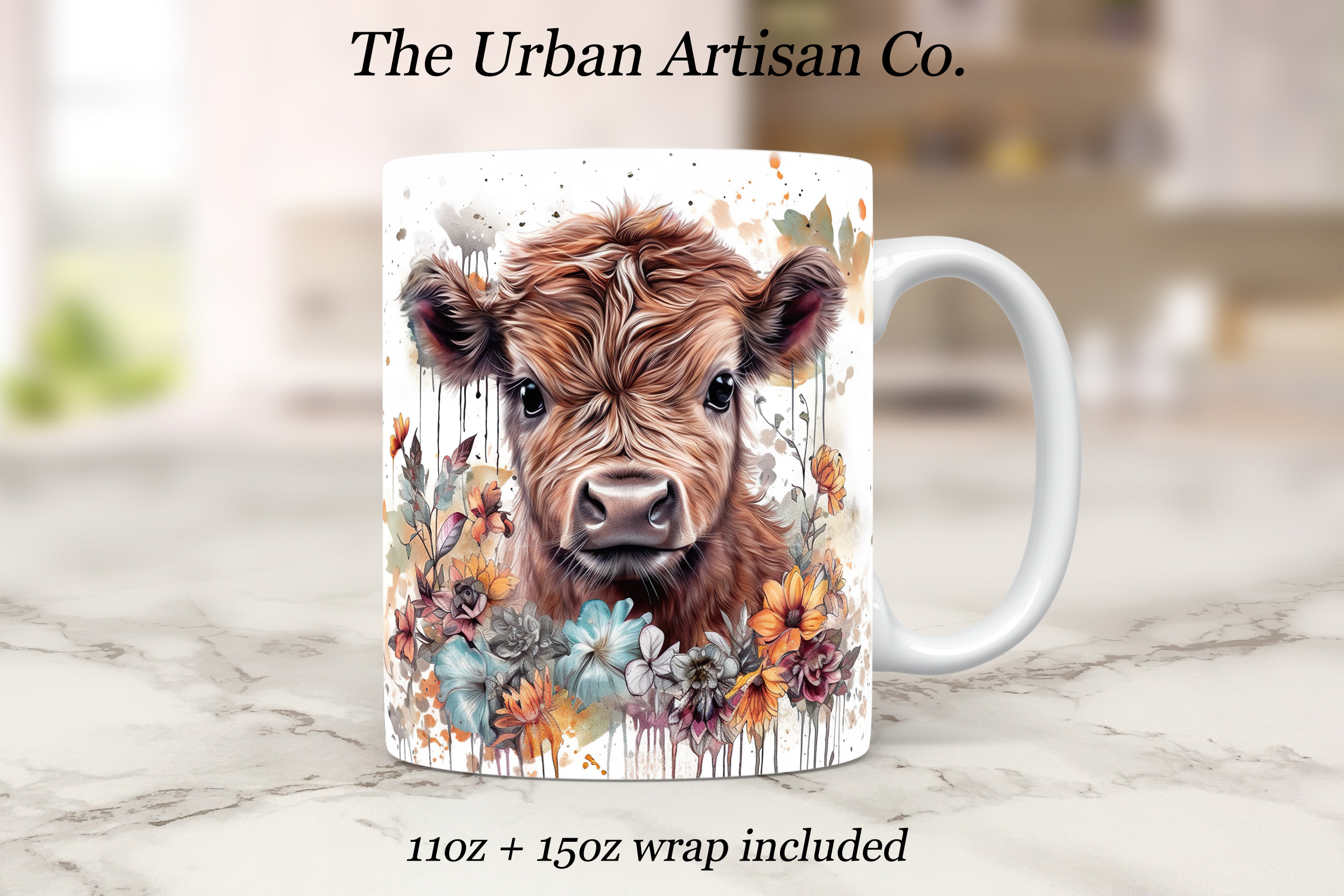 Highland Cow 20 Oz Skinny Tumbler Sublimation Designs 20oz Wrap Sublimate  Straight Tapered Designs Download 