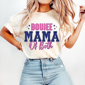 Boujee Mama of Both PNG, Glitter Mom PNG, Sublimation Design, Digital