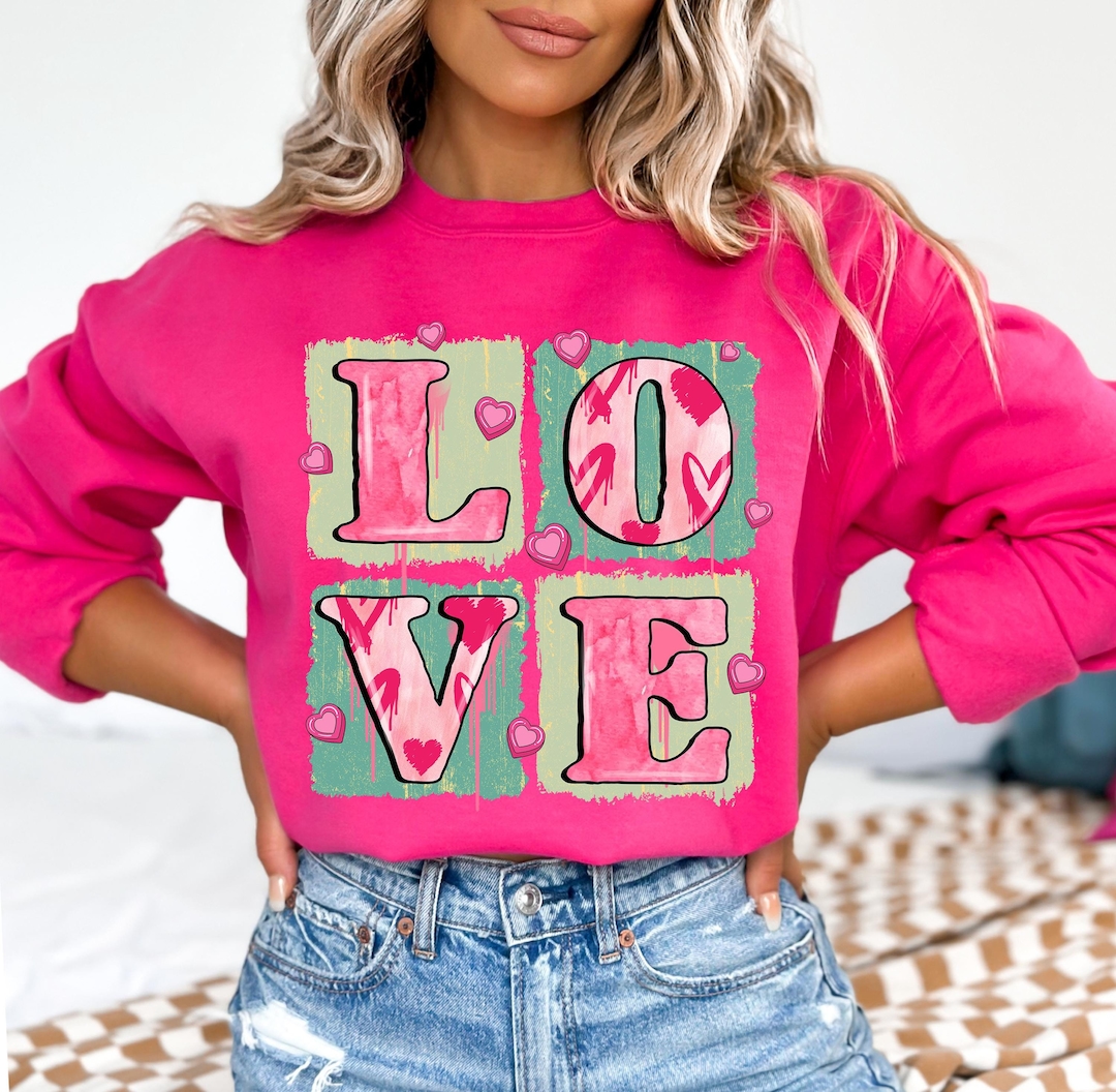 Pink Valentines Day Love Png, Retro Valentine Shirt Design, Xoxo Png ...