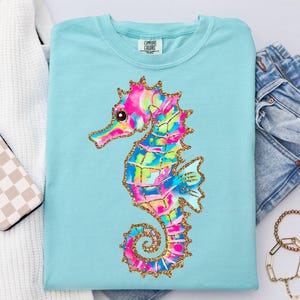 Summer Seahorse PNG, Preppy Summer Vibes Png, Neon Beach Png, Coastal Png, Retro Summer Coquette Png, Girly Summer Png, Toddler Summer Png