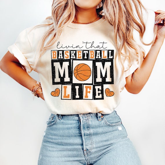 Retro Basketball Mom PNG, Glitter Basketball PNG, Basketball Mama Sublimation Design, Digital Download, Basketball Shirt Design